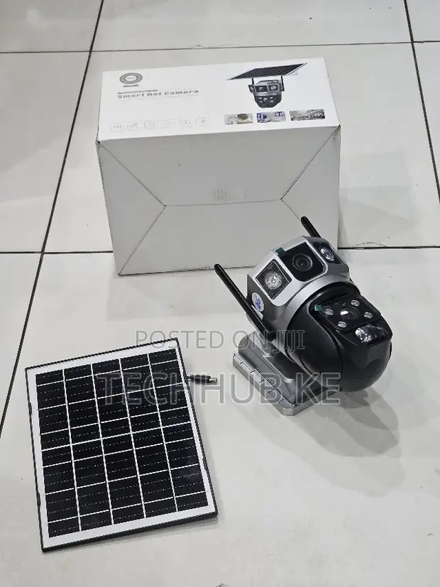 New V380 Dual Lens 4G Solar CCTV Camera with SIM Slot - 1