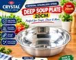 Crystal Stainless Steel Deep Soup Plate - 20cm - 1
