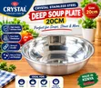Crystal Stainless Steel Deep Soup Plate - 20cm - 2