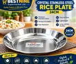 Quality Stainless Steel Rice Plate - 24cm - 2
