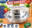 Quality Stainless Steel Soup Plate/Bowl - 20cm - 2
