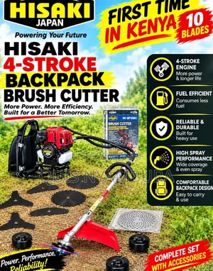 Hisaki 4-Stroke Backpack Brush Cutter (10-in-1)