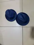 Navy Blue Small Brim Fedora Hat - 1