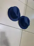 Navy Blue Small Brim Fedora Hat - 2
