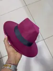 Kofia ya Fedora ya Maroon ya Kawaida - Mpya Kabisa - 2