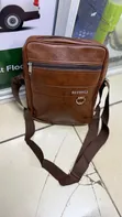 Big Leather Compact Side Bag - Brown - 2