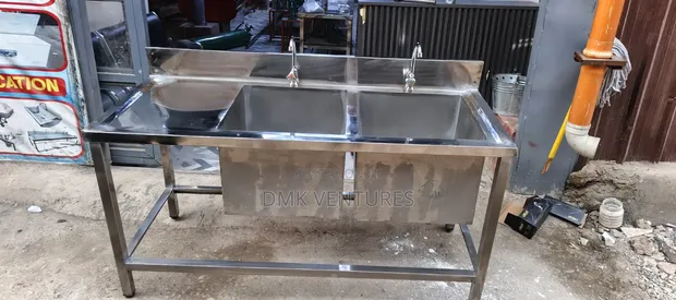 V Nature Sink Chuma cha Kutolea Nje Mbili, Bakuli Kubwa Mbili - 1