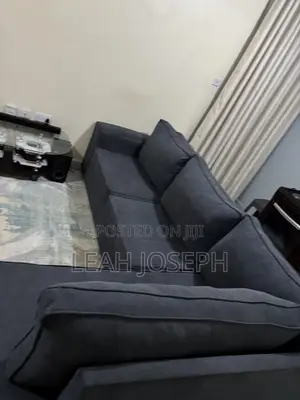 L-Shaped Seat - Gray Fabric
