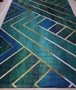 Luxurious 5x8 Gold & Black Tropical Leaf 3D HD Carpet - 2