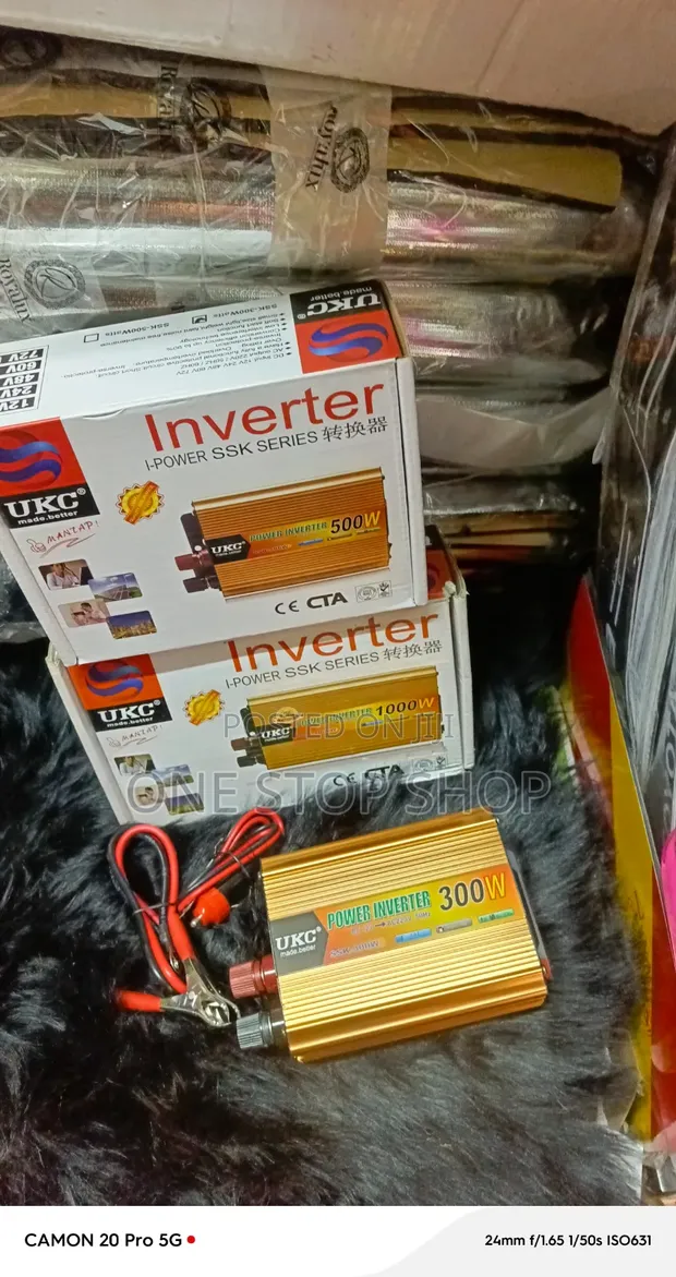 Inverter ya 300W na Cables Nzito - 1