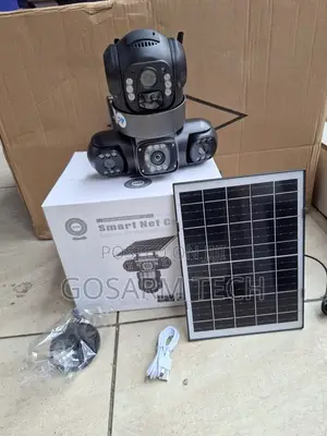 V380 Pro Triple Lens Solar WiFi CCTV Camera with Night Vision