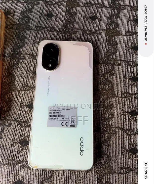 Oppo A38 128GB White (Used, Cracked Screen) - 1