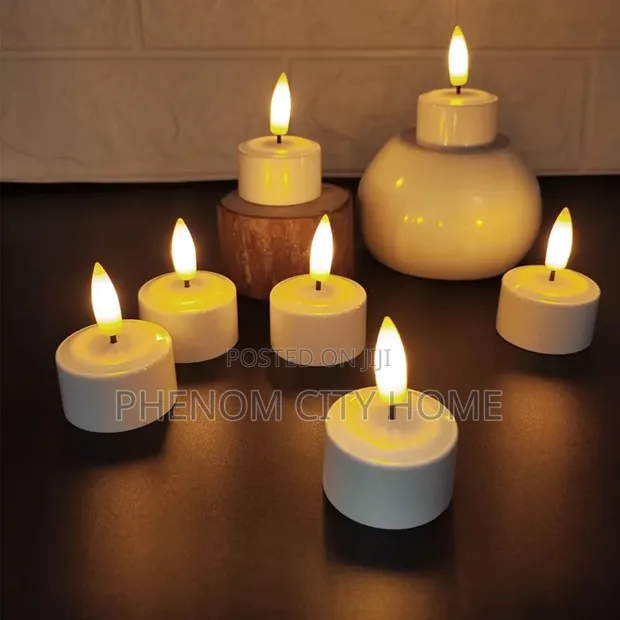 6pc LED Rechargeable Candles with Remote - 1