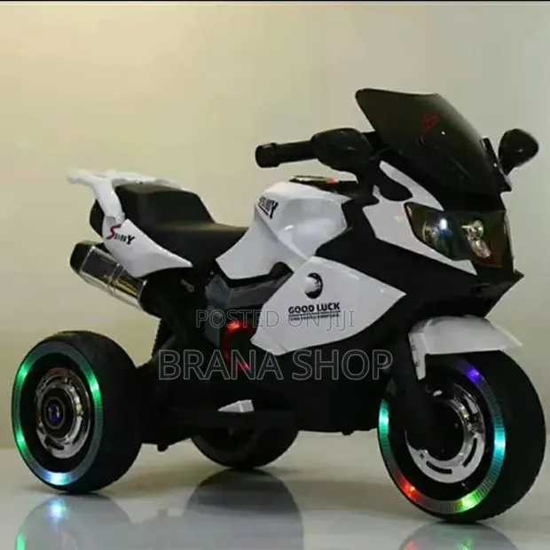 Model 3188 White Kids Electric Ride-on Bike - 1
