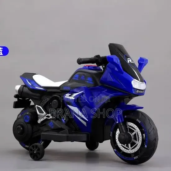 Blue 3188 Double Motor Kids Electric Racer Motorcycle - 1