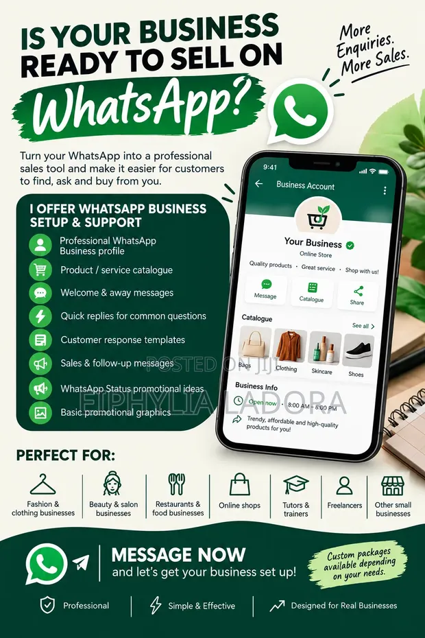 WhatsApp Business Setup kwa Biashara Ndogo | Kuanzia KSh 1,500 - 1
