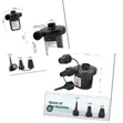 Electric AC Air Pump 55W with 3 Nozzles - 2