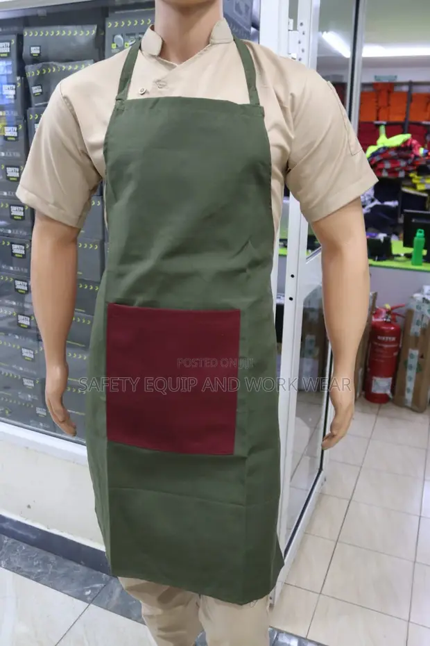 Durable Green Kitchen Apron - 1