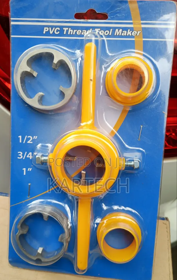 6pcs PVC Pipe Threading Die Set na Ratchet Handle - 1