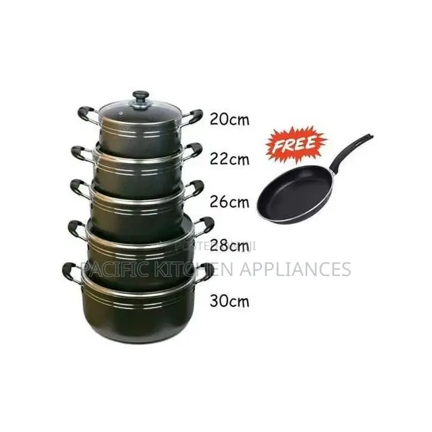 TC Set ya Sufuria 14 za Kupikia Zisizo Ambata na Pan - 1