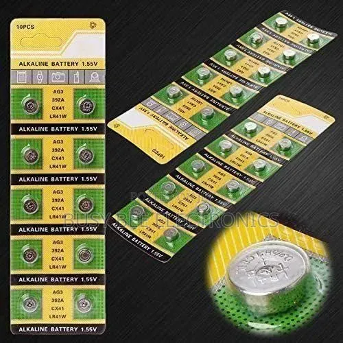 10pcs AG3 LR41 Button Batteries 1.55V Coin Cell - 1