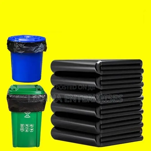 50 Pcs Large Black Garbage Bags (80x100cm) - 1