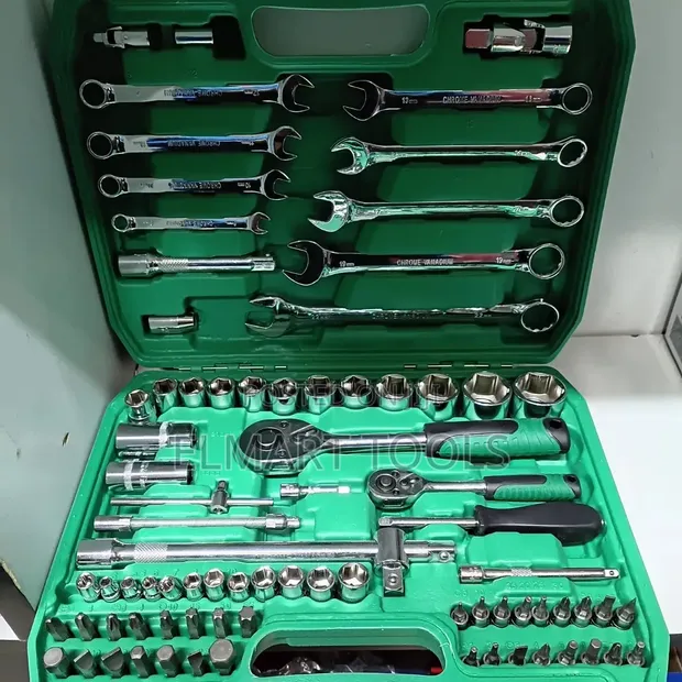 Generic 82-Piece Socket Wrench and Ratchet Tool Set - 1