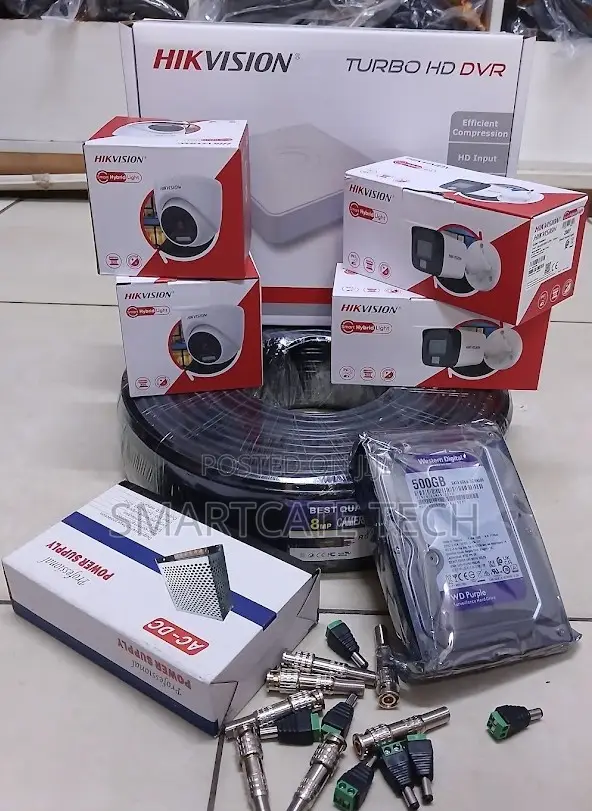Hikvision CCTV Kit Kamera 4 - 2 Dome, 2 Bullet, Full Color Usiku - 1