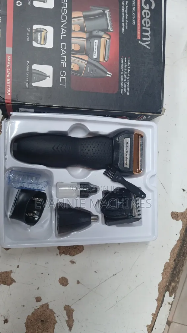 Geemy GM-595 3-in-1 Rechargeable Shaver & Trimmer Set - 1