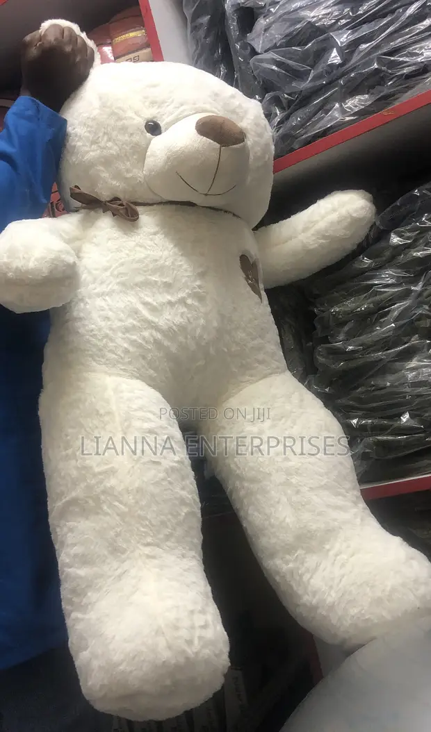Dubu wa Teddy Nyeupe 100cm - 1