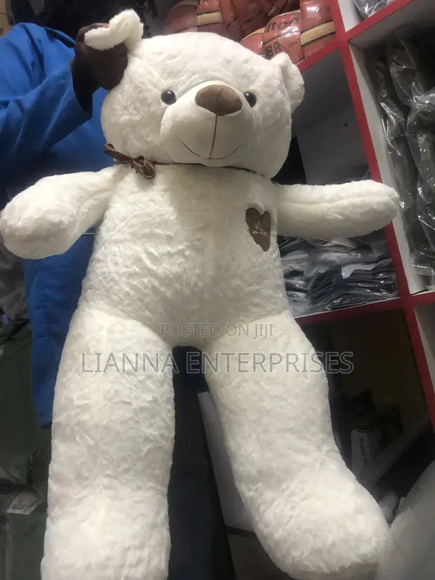 Kubwa 100cm Dubu Mweupe wa Plush - 1