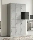 12-Locker Gym Storage Unit - Secure Steel Personal Cabinet - 2
