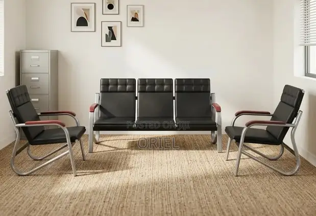 5-Seater Leather Sofa - Modern Living Room Seating - 1