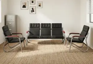 5-Seater Leather Sofa - Modern Living Room Seating