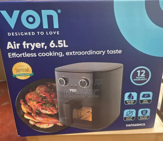 Von 6.5L Air Fryer with Glass Window & Auto-Off - 1