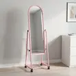 Pink Dressing Mirror with Wheels - 4