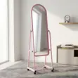 Pink Dressing Mirror with Wheels - 5