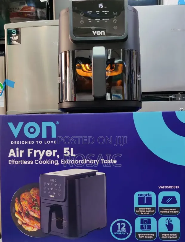 Von 5L Digital Touch Air Fryer - 12 Months Warranty - 1