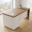 1.4m Straight Executive Office Desk - White - 2