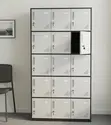 15-Locker Steel Cabinet Unit - Office Personal Storage - 1
