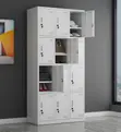 15-Locker Steel Cabinet Unit - Office Personal Storage - 2