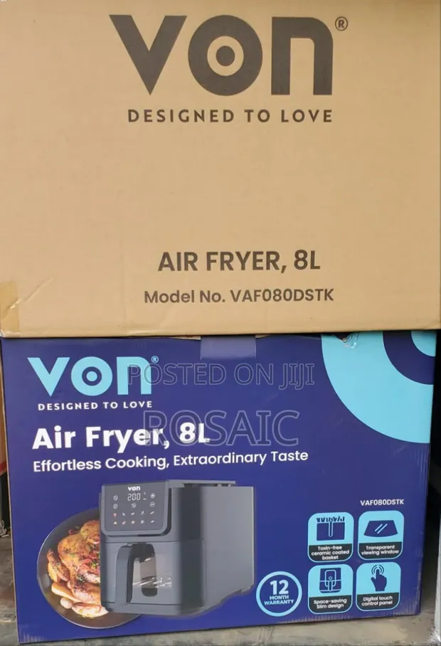 Von 8L Digital Touch Air Fryer - 12 Months Warranty - 1