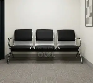 Padded 3-Person Bench - Office Reception Waiting Seat