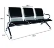 Padded 3-Person Bench - Office Reception Waiting Seat - 2