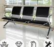 Padded 3-Person Bench - Office Reception Waiting Seat - 4