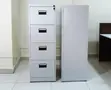 4-Drawer Metallic Filing Cabinet - White - 2