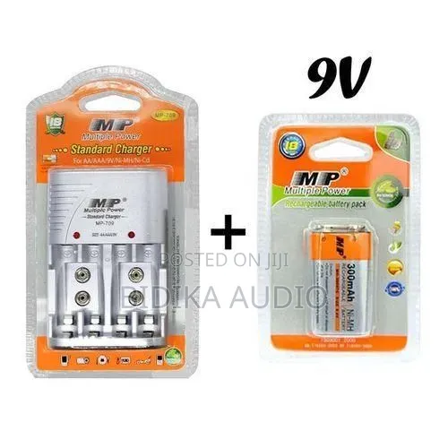 Rechargeable 9V NiMH Battery Charger (AA/AAA Compatible) - 1