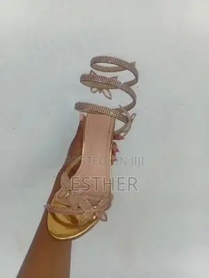 Butterfly Spiral Kitten Heel Shoes