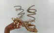 Butterfly Spiral Kitten Heel Shoes - 4