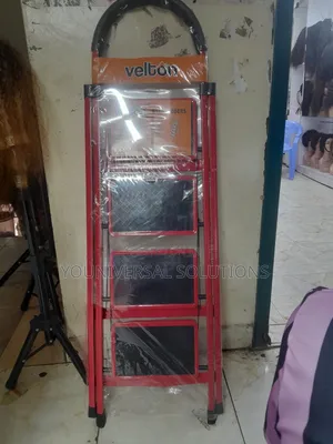 Velton Red 4-Step Aluminium Step Ladder